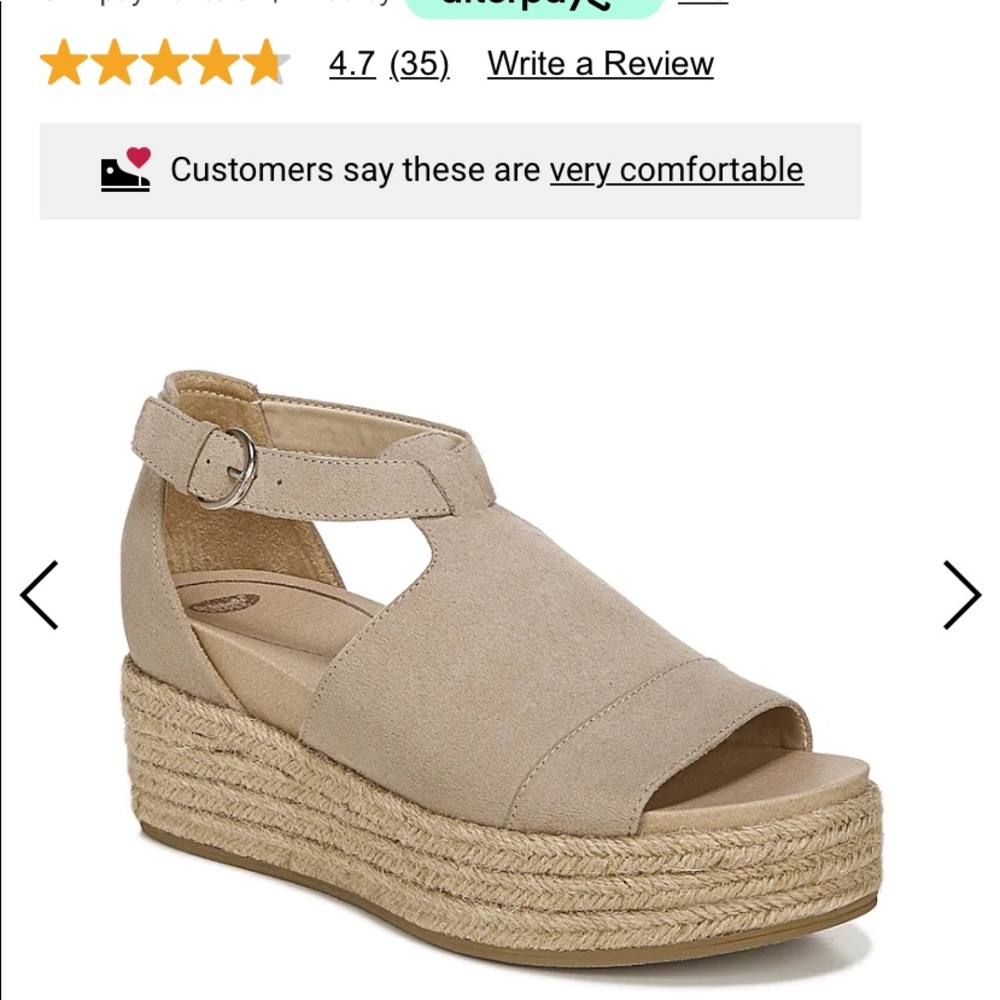 New, Dr Scholls ‘Brie’ Wedge Sandal in size 7.5